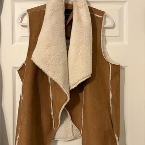 Women's Brown Shearling Vest